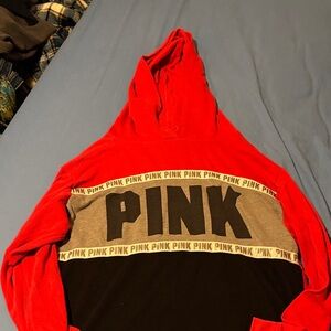 PINK Victoria's Secret Vibrant Red Hoodie